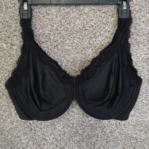 Wacoal Bra 38DDD Softy Styled Underwire Bra Black